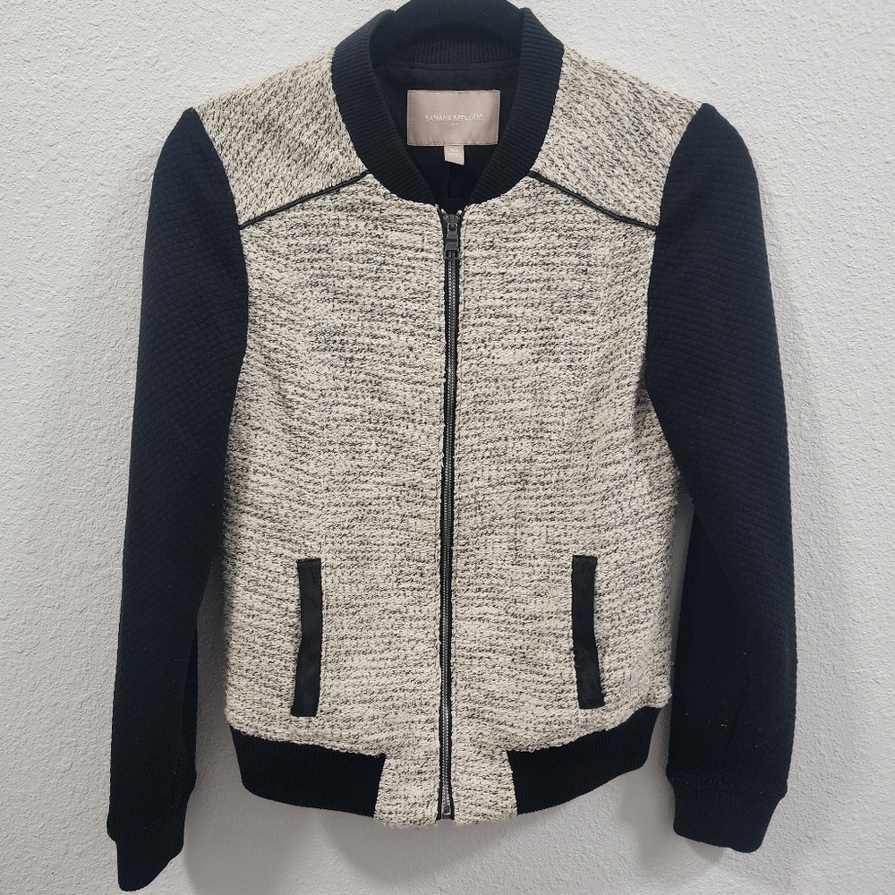 Banana Republic Bomber Style Jacquard Jacket Size  XS
